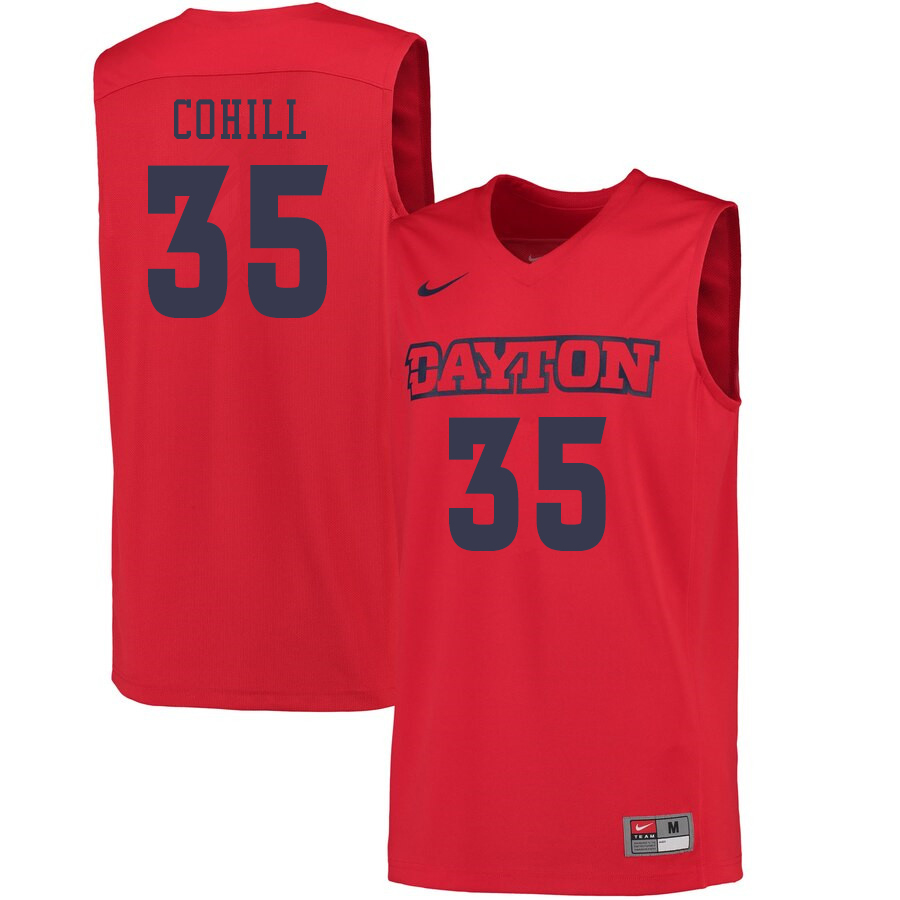 Men #35 Dwayne Cohill Dayton Flyers College Basketball Jerseys Sale-Red